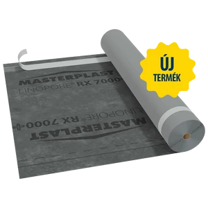 Masterplast LINOPORE® RX 7000+ páraáteresztő tetőfólia ragasztósávval - 170g/m2 - 75m2/tekercs