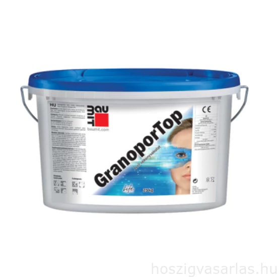 Baumit GranoporTop 2.színcsoport műgyanta kötőanyagú Kapart 3mm homlokzati vakolat  - 25kg/vödör