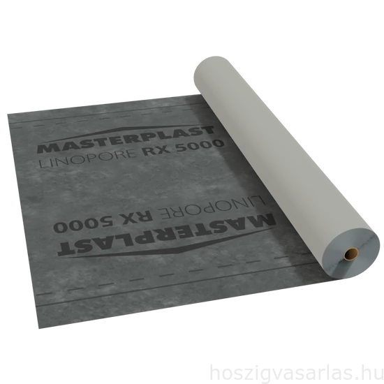Masterplast LINOPORE® RX 5000+ 130g/m2 páraáteresztő fólia ragasztószalaggal 75m2/tekercs
