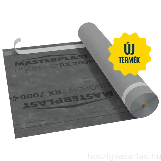 Masterplast LINOPORE® RX 7000+ 170g/m2 páraáteresztő fólia ragasztószalaggal 75m2/tekercs