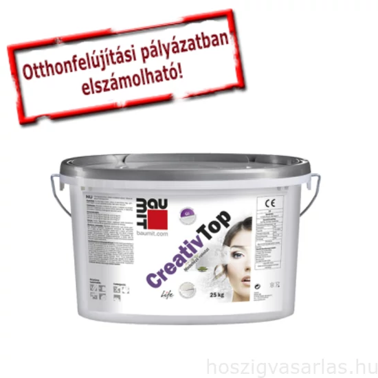 Baumit CreativTop Vario III. színcsoport szilikon kötőanyagú modellező vakolat -- 25 kg/vödör