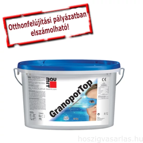 Baumit GranoporTop 2.színcsoport műgyanta kötőanyagú Kapart 3mm homlokzati vakolat  - 25kg/vödör