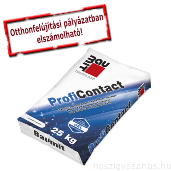 Baumit ProfiContact ragasztó homlokzati FEHÉR és GRAFIT EPS, Grafit Reflex ragasztásához - 25kg/zsák