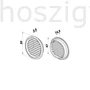 Kép 1/3 - xxxMűanyag kerek szellőzőrács rovarhálóval 50mm 2db/csomag KIFUTOTT