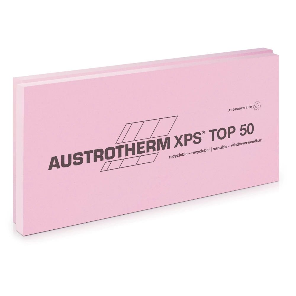 Austrotherm XPS TOP 50 SF sima felülettel, lépcsős élképzéssel -- 26 cm