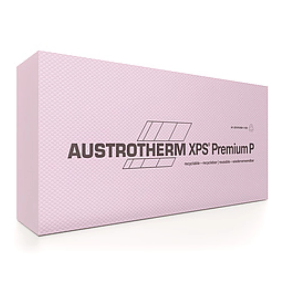 Austrotherm XPS PREMIUM P lábazati szigetelés bordázott felülettel - egyenes élképzéssel --  8 cm