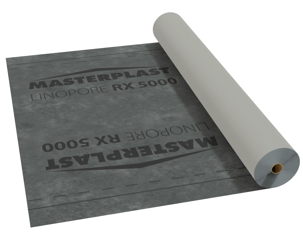Masterplast LINOPORE® RX 5000+ 130g/m2 páraáteresztő fólia ragasztószalaggal 75m2/tekercs