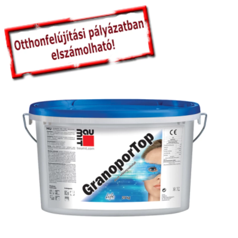 Baumit GranoporTop 2.színcsoport műgyanta kötőanyagú Kapart 3mm homlokzati vakolat  - 25kg/vödör
