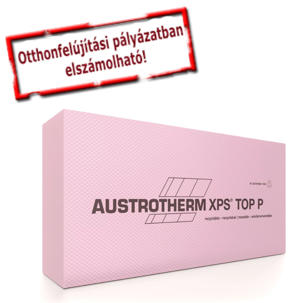 Austrotherm XPS TOP P lábazati szigetelés -- 60 cm x 125 cm -- sima élképzéssel - bordázott felülettel -- 18 cm