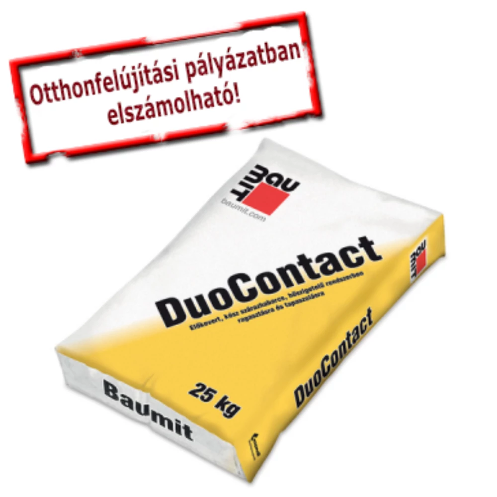 Baumit DuoContact ragasztó homlokzati FEHÉR EPS 80 ragasztásához - 25kg/zsák